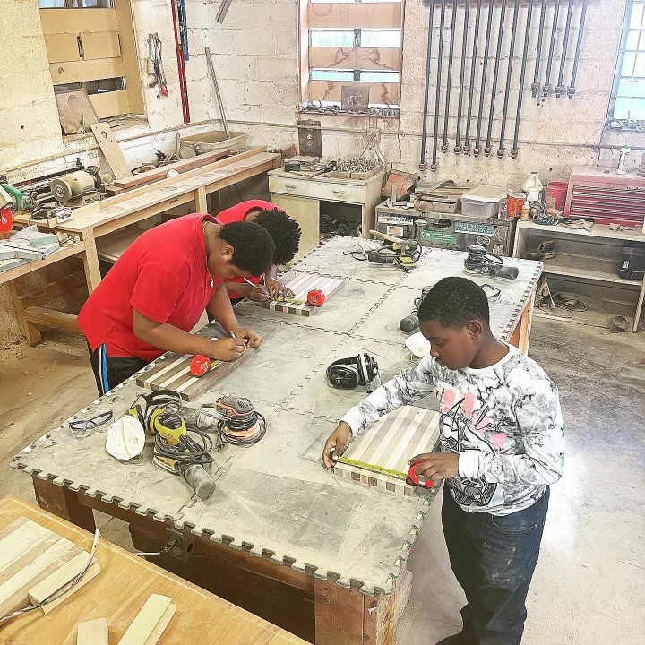 YCAP kids woodworking