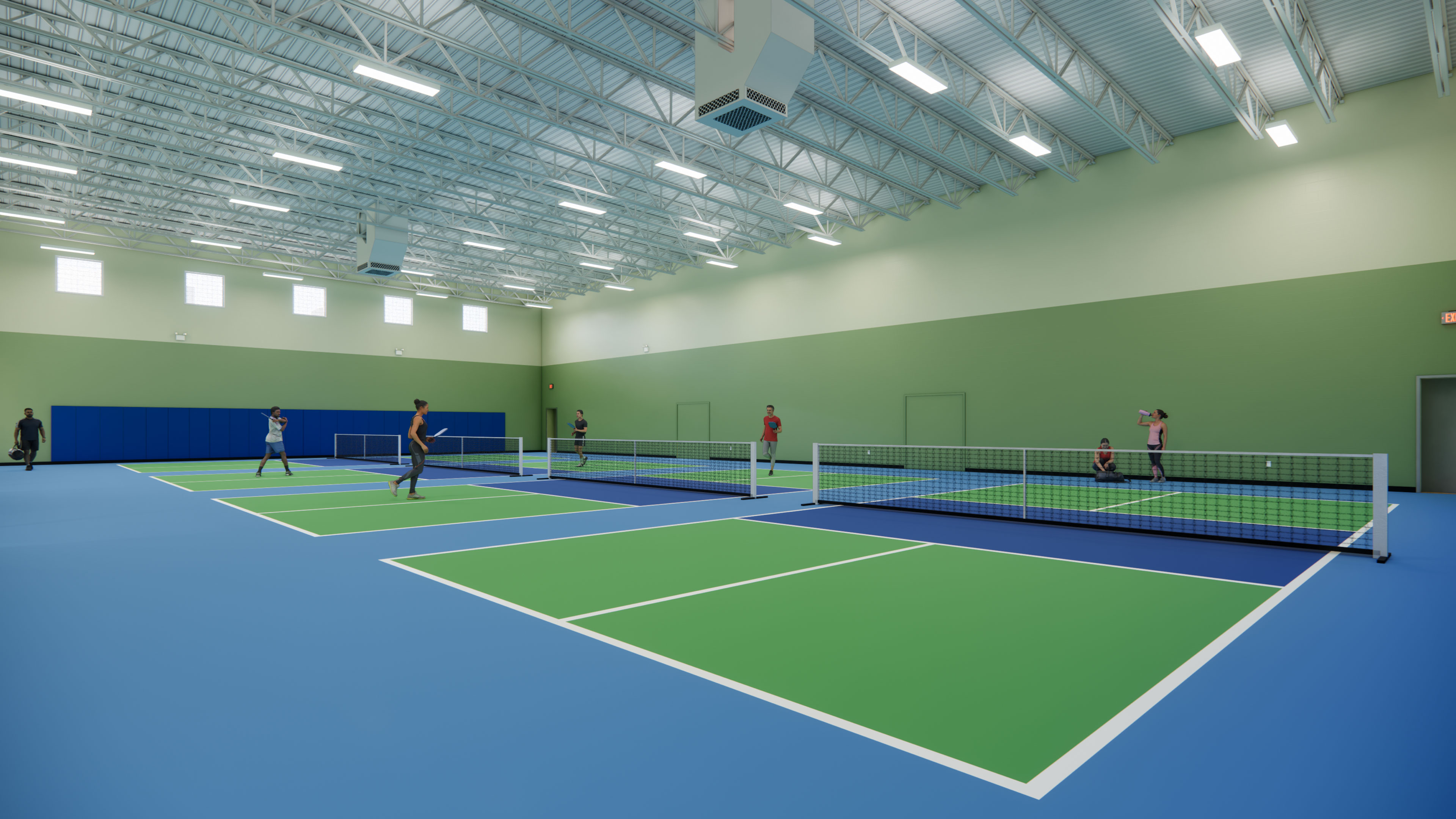 Cleveland renovation pickleball center rendering
